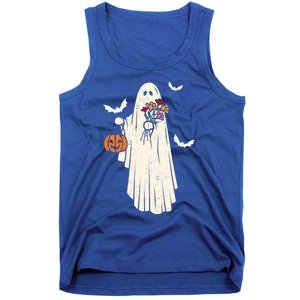 Halloween Trick Or Treat Scary Ghost Spooky Season Retro Gift Tank Top