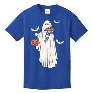 Halloween Trick Or Treat Scary Ghost Spooky Season Retro Gift Kids T-Shirt