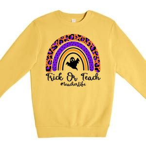 Halloween Trick Or Teach #Teacher Life Premium Crewneck Sweatshirt