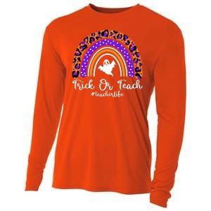 Halloween Trick Or Teach #Teacher Life Cooling Performance Long Sleeve Crew