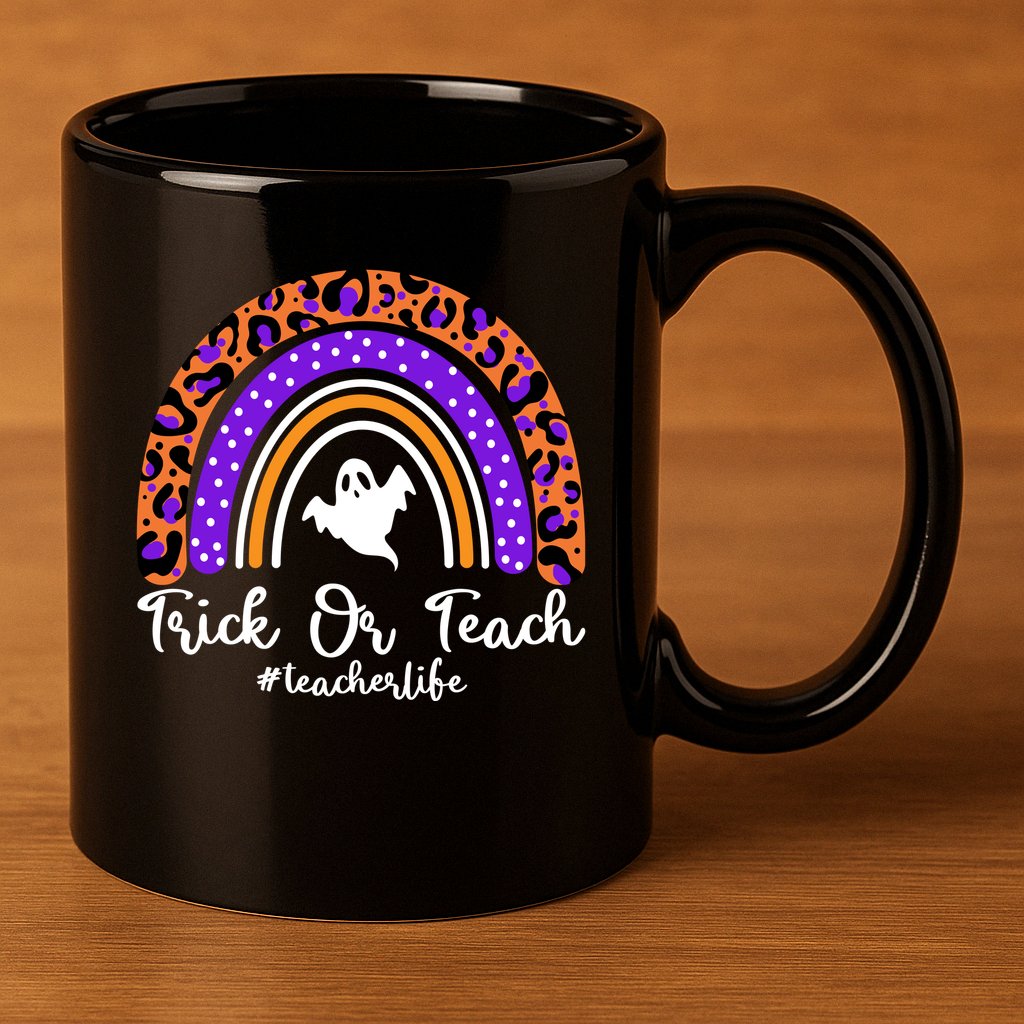 Halloween Trick Or Teach #Teacher Life 11oz C Handle Ceramic Mug
