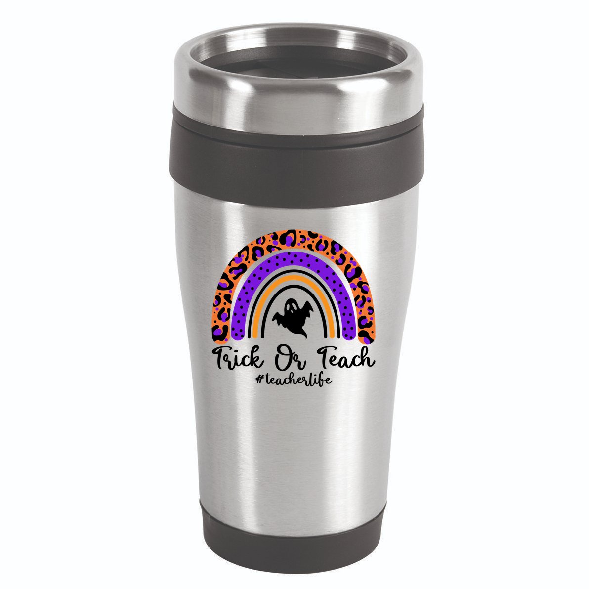 Halloween Trick Or Teach #Teacher Life 16oz Travel Tumbler