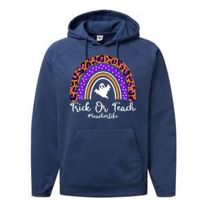 Halloween Trick Or Teach #Teacher Life Performance Fleece Hoodie