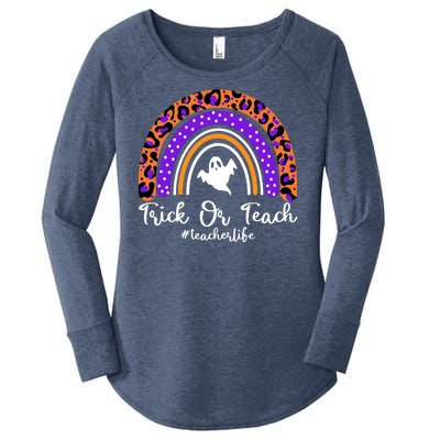 Halloween Trick Or Teach #Teacher Life Women's Perfect Tri Tunic Long Sleeve Shirt