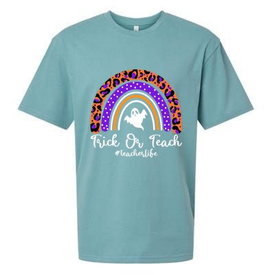 Halloween Trick Or Teach #Teacher Life Sueded Cloud Jersey T-Shirt