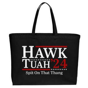 Hawk Tuahspit On That Thang 2024 Funny Viral Meme Cotton Canvas Jumbo Tote