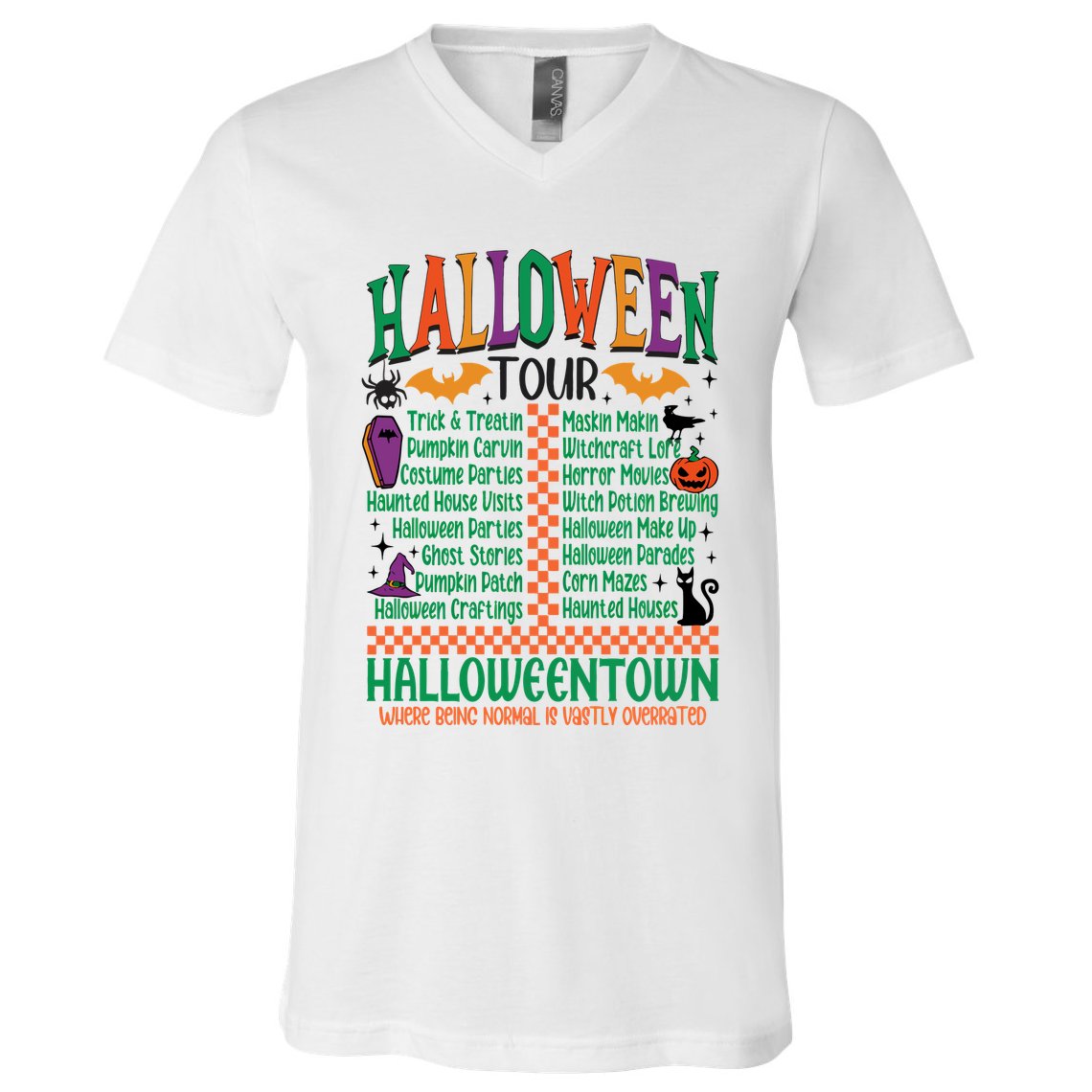 Halloween Trick Or Treat Halloween Pumpkin V-Neck T-Shirt