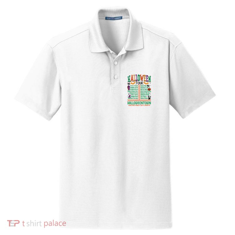 Halloween Trick Or Treat Halloween Pumpkin Dry Zone Grid Polo