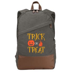 Halloween Trick Or Treat Cotton Canvas Backpack