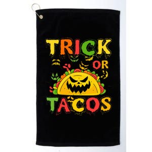 Halloween Trick Or Tacos Mexican Food Costume Platinum Collection Golf Towel