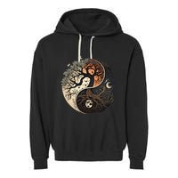 Harmonious Tree Of Life Yin Yang Garment-Dyed Fleece Hoodie