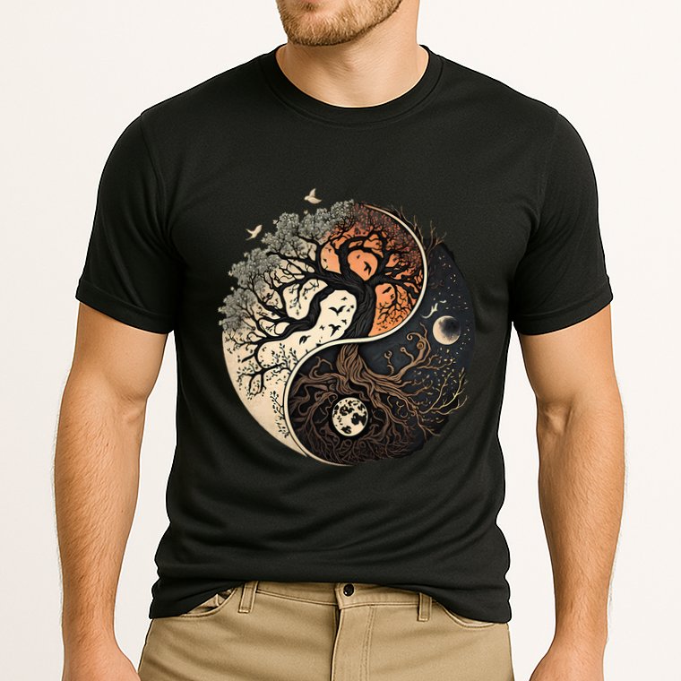 Harmonious Tree Of Life Yin Yang Performance Shirt