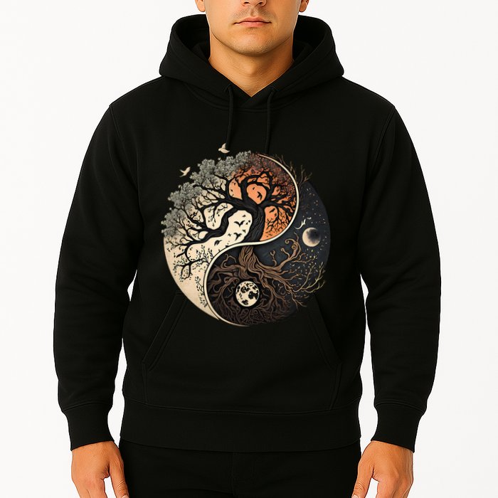 Harmonious Tree Of Life Yin Yang Hoodie