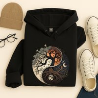 Harmonious Tree Of Life Yin Yang Hoodie