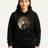 Harmonious Tree Of Life Yin Yang Hoodie