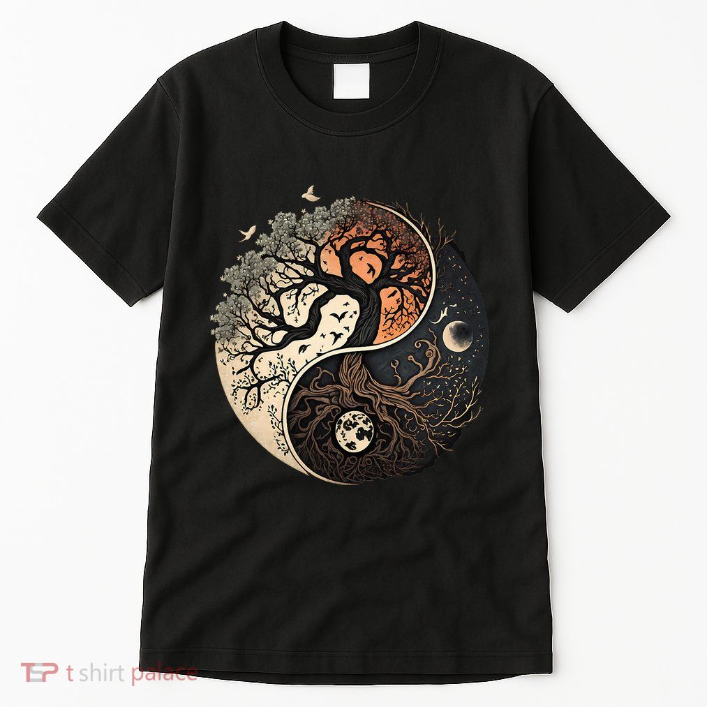 Harmonious Tree Of Life Yin Yang Tall T-Shirt