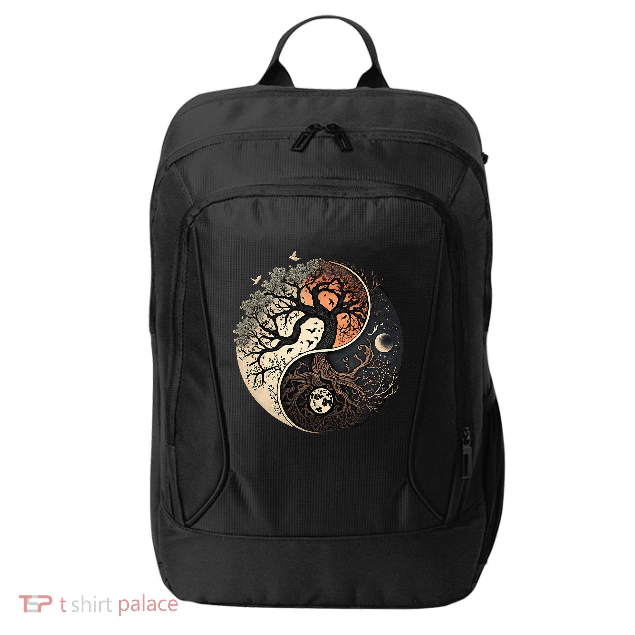 Harmonious Tree Of Life Yin Yang City Backpack
