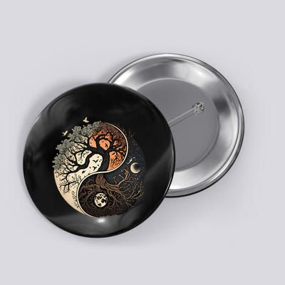 Harmonious Tree Of Life Yin Yang Button