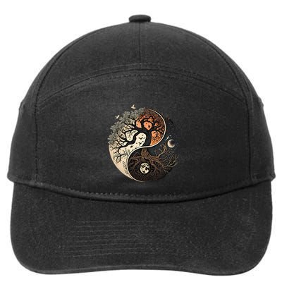 Harmonious Tree Of Life Yin Yang 7-Panel Snapback Hat