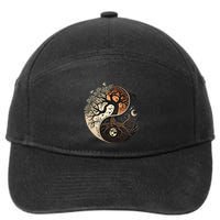 Harmonious Tree Of Life Yin Yang 7-Panel Snapback Hat