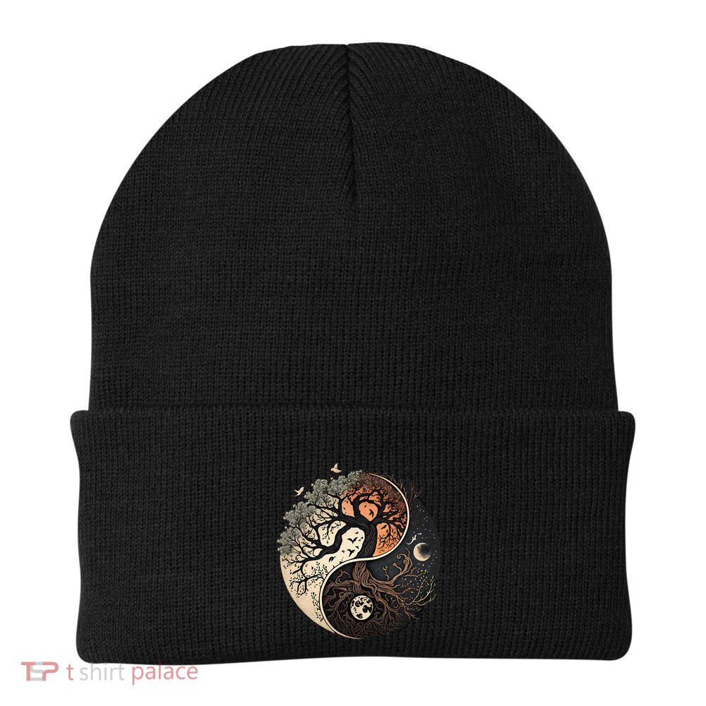Harmonious Tree Of Life Yin Yang Beanie