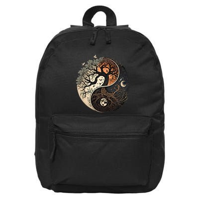 Harmonious Tree Of Life Yin Yang 16 in Basic Backpack
