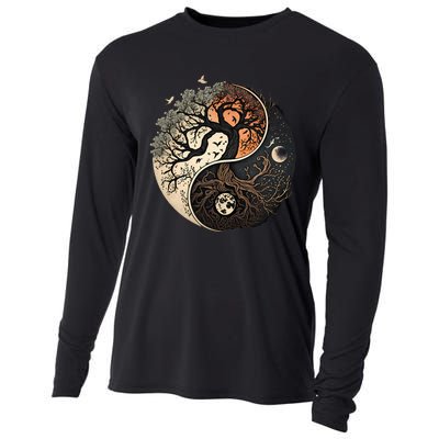 Harmonious Tree Of Life Yin Yang Cooling Performance Long Sleeve Crew