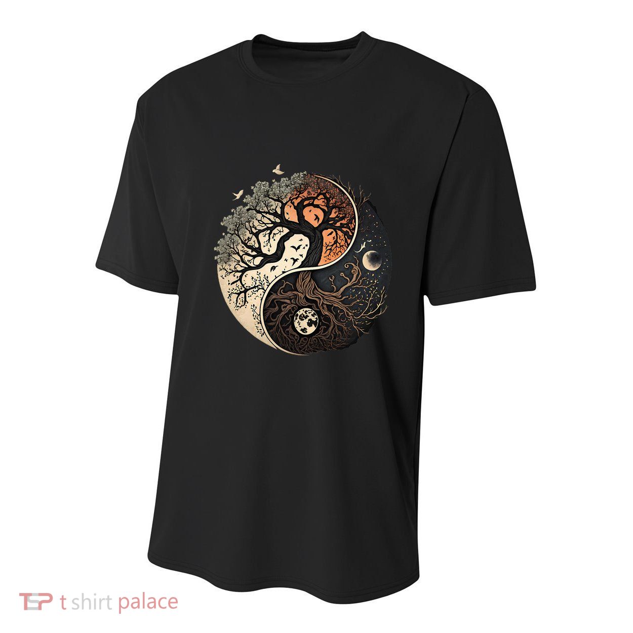 Harmonious Tree Of Life Yin Yang Youth Performance Sprint T-Shirt