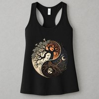 Harmonious Tree Of Life Yin Yang Womens Tank Top