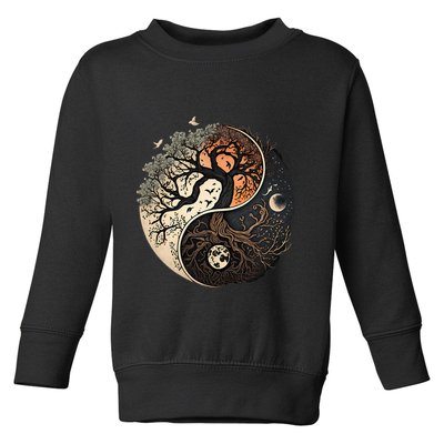 Harmonious Tree Of Life Yin Yang Toddler Sweatshirt
