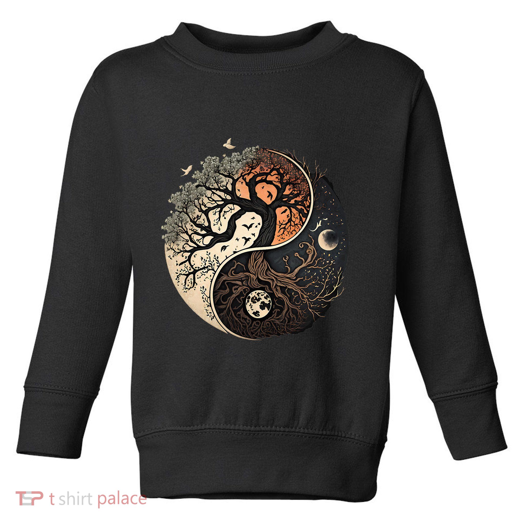 Harmonious Tree Of Life Yin Yang Toddler Sweatshirt