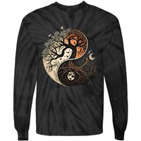 Harmonious Tree Of Life Yin Yang Tie-Dye Long Sleeve Shirt