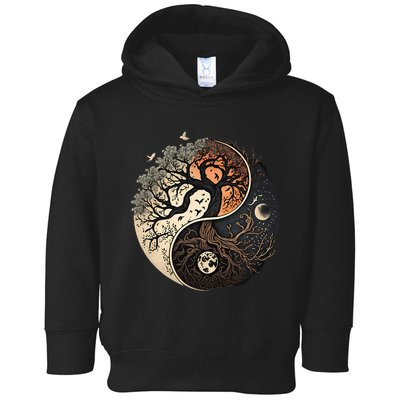 Harmonious Tree Of Life Yin Yang Toddler Hoodie