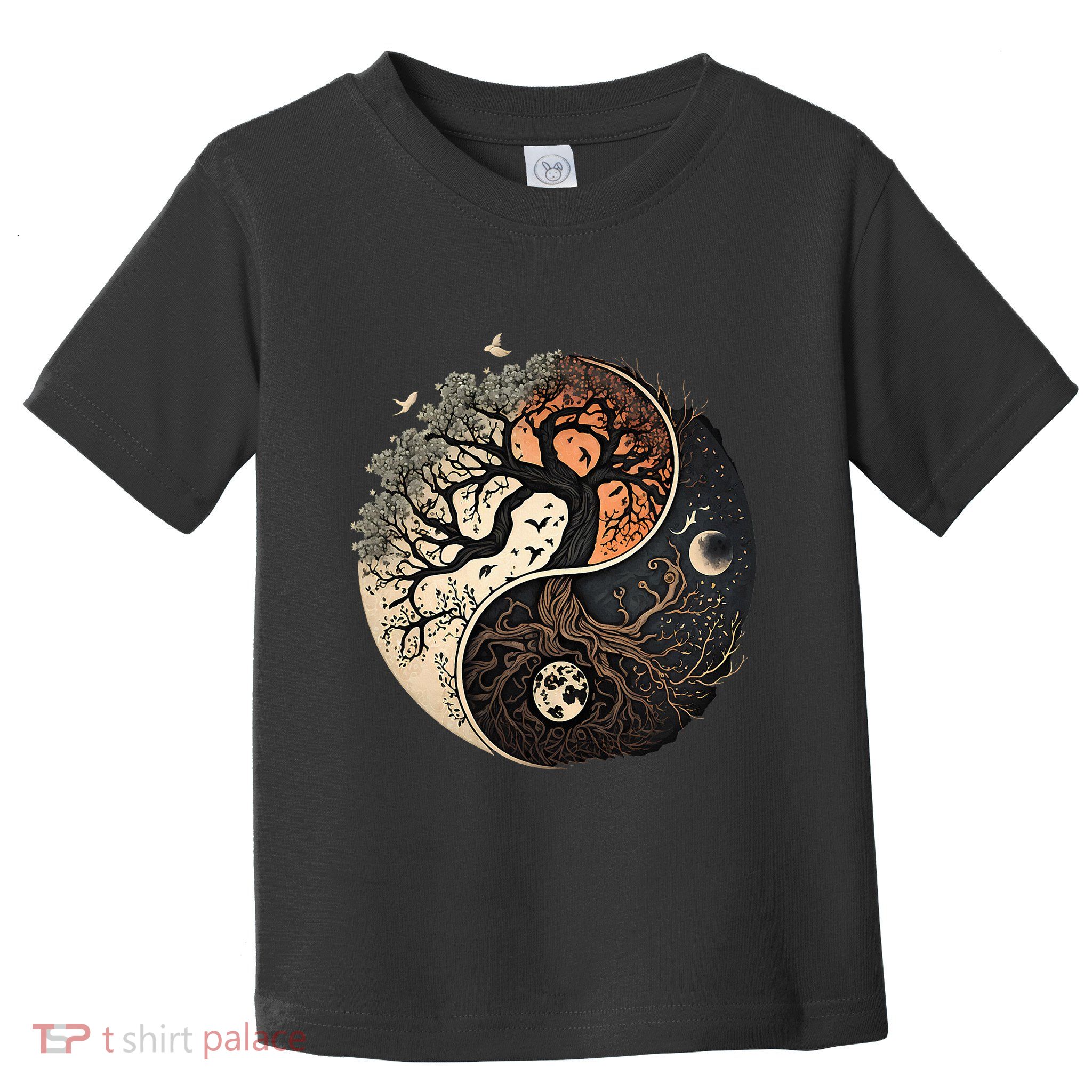 Harmonious Tree Of Life Yin Yang Toddler T-Shirt