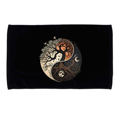 Harmonious Tree Of Life Yin Yang Microfiber Hand Towel