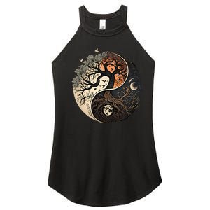 Harmonious Tree Of Life Yin Yang Women’s Perfect Tri Rocker Tank