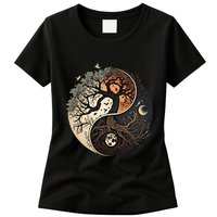 Harmonious Tree Of Life Yin Yang Womens T-Shirt