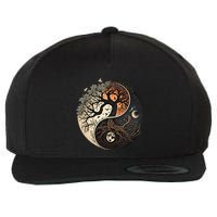 Harmonious Tree Of Life Yin Yang Wool Snapback Cap