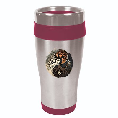 Harmonious Tree Of Life Yin Yang 16oz Travel Tumbler