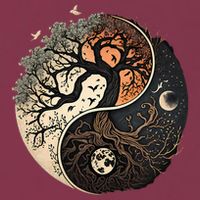 Harmonious Tree Of Life Yin Yang 16oz Travel Tumbler