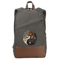 Harmonious Tree Of Life Yin Yang Cotton Canvas Backpack