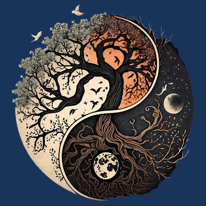 Harmonious Tree Of Life Yin Yang Infant Baby Jersey Bodysuit