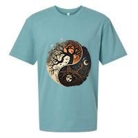 Harmonious Tree Of Life Yin Yang Sueded Cloud Jersey T-Shirt