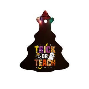 Halloween Trick Or Teach Funny Costume Teacher Halloween Ceramic Tree Ornament