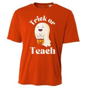 Halloween Trick Or Teach Ghost Teacher  Wo Graphic Cooling Performance Crew T-Shirt