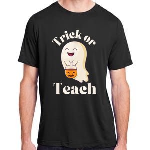 Halloween Trick Or Teach Ghost Teacher  Wo Graphic Adult ChromaSoft Performance T-Shirt