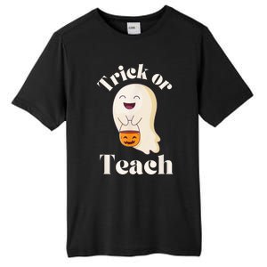 Halloween Trick Or Teach Ghost Teacher  Wo Graphic Tall Fusion ChromaSoft Performance T-Shirt