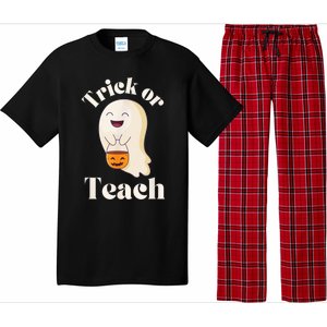 Halloween Trick Or Teach Ghost Teacher  Wo Graphic Pajama Set