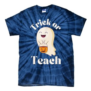 Halloween Trick Or Teach Ghost Teacher  Wo Graphic Tie-Dye T-Shirt