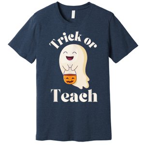 Halloween Trick Or Teach Ghost Teacher  Wo Graphic Premium T-Shirt